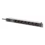 Digitus DN-95441 maitinimo paskirstymo blokas PDU 7 AC lizdų 1U juoda sidabrinė