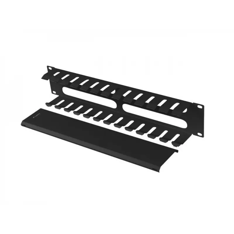 Kabelių organizatorius stelažinis 19 inch 2U LANBERG AK-1705-B, juodas