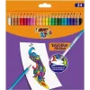 BIC Kids Evolution Illusion trinami pieštukiniai pieštukai 24 spalvos