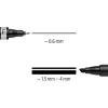 Staedtler Lumocolor permanent duo 348 B juodas nuolatinis markeris 1 vnt.