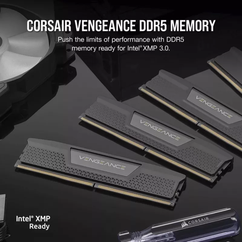Corsair Vengeance 96 GB DDR5-5600 (4x 24 GB) Quad-Kit, juoda, CMK96GX5M4B5600C40, INTEL XMP