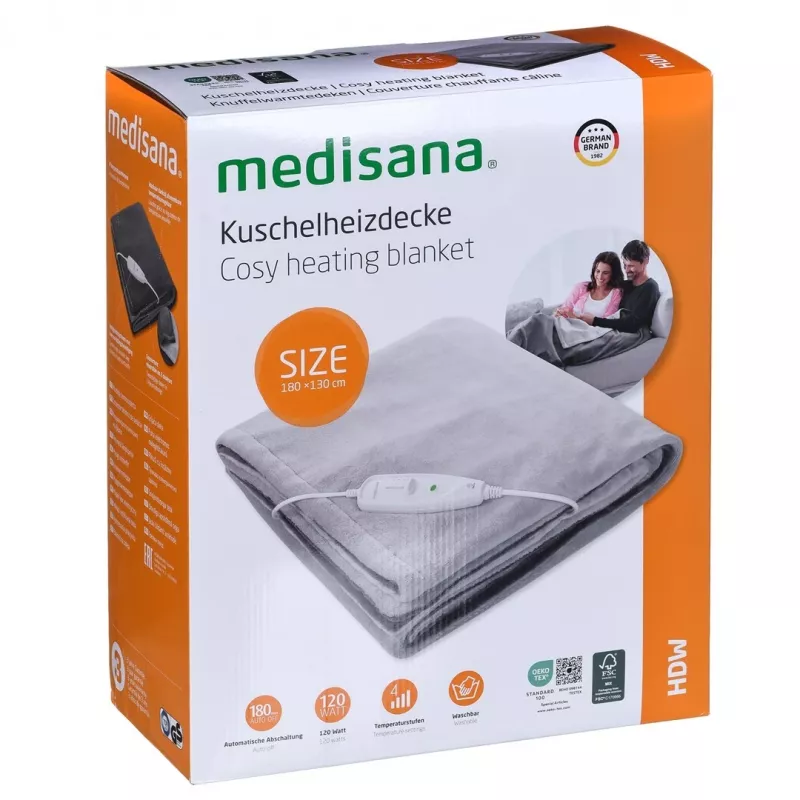 Medisana HDW elektrinė šildoma antklodė, 120 W, pilka