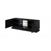 TV spintelė Cama Meble QIU 160 – juodas blizgus MDF, 1600×420×570 mm