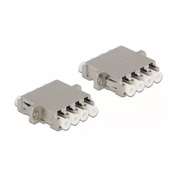 Optiminis skaidulinis jungiklis DeLOCK LC Quad moteriškas į LC Quad moterišką Vienmodis