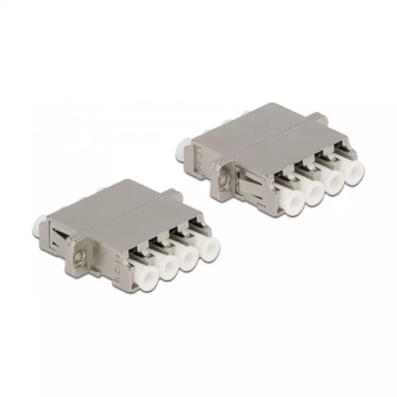 Optiminis skaidulinis jungiklis DeLOCK LC Quad moteriškas į LC Quad moterišką Vienmodis