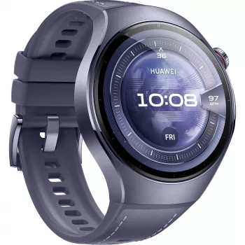 HUAWEI Watch 5 46mm (Rates-L39L) pilkas/violetinis kompozitinis dirželis, titano korpusas