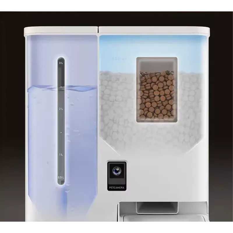 Automatinis ėdalo daviklis augintiniams Sponge SPONGE Pet Feeder Smart DUAL – dviejų dubenėlių išmanusis šėrimo prietaisas