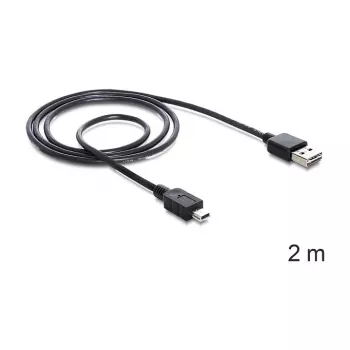 USB kabelis DeLOCK 85554 USB 2.0 2m USB A Mini-USB B juodas
