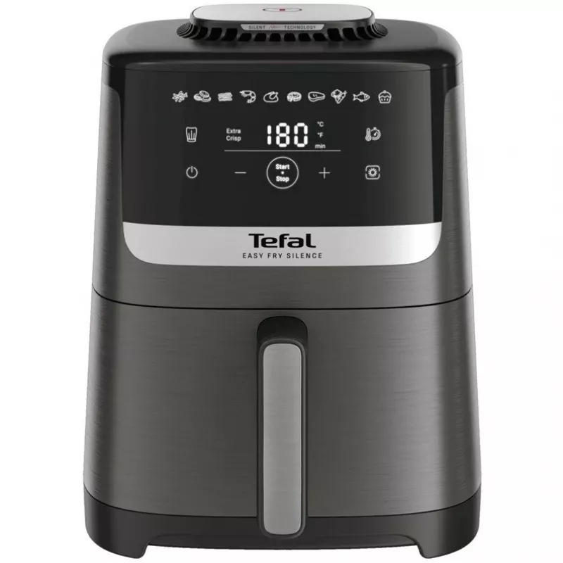 Karšto oro gruzdintuvė Tefal Easy Fry Silence EY551HE0 5 L juoda, pilka, nerūdijantis plienas
