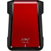 ADATA EX500 išorinis HDD/SSD korpusas juodas, raudonas 2.5 colio