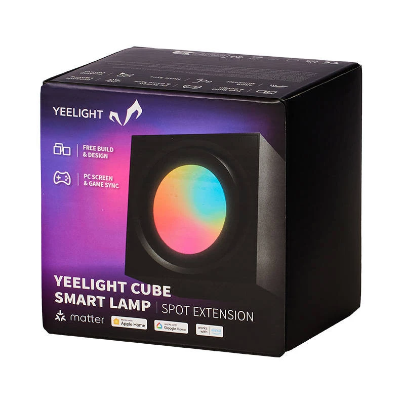 Yeelight Cube Smart Lamp Spot Expansion Pack YLFWD-0005 žaidimų šviesos panelė, 12 W, Wi-Fi 2,4 GHz / Bluetooth 5.0, 100–240 V
