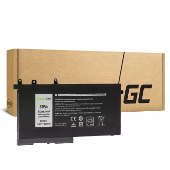 Baterija Green Cell, skirta DELL Latitude 5280 5290 5480 5490 5495 5580 5590, 11,4 V, 2900 mAh, ličio jonų