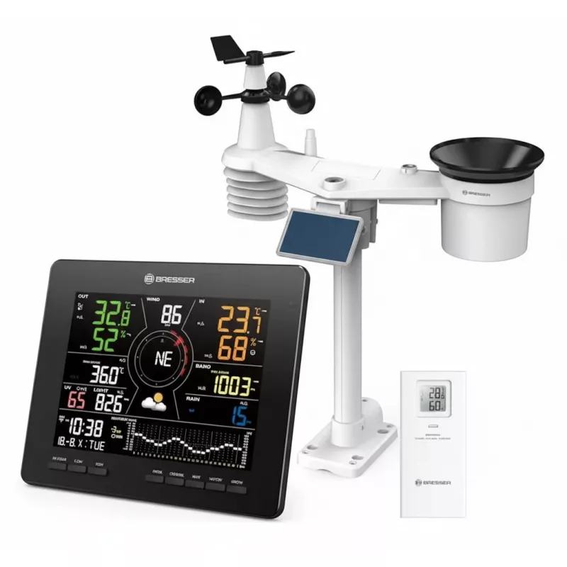Oro stotis Bresser 7003800 7-in-1 belaidis vidaus ir lauko temperatūros bei drėgmės monitorius