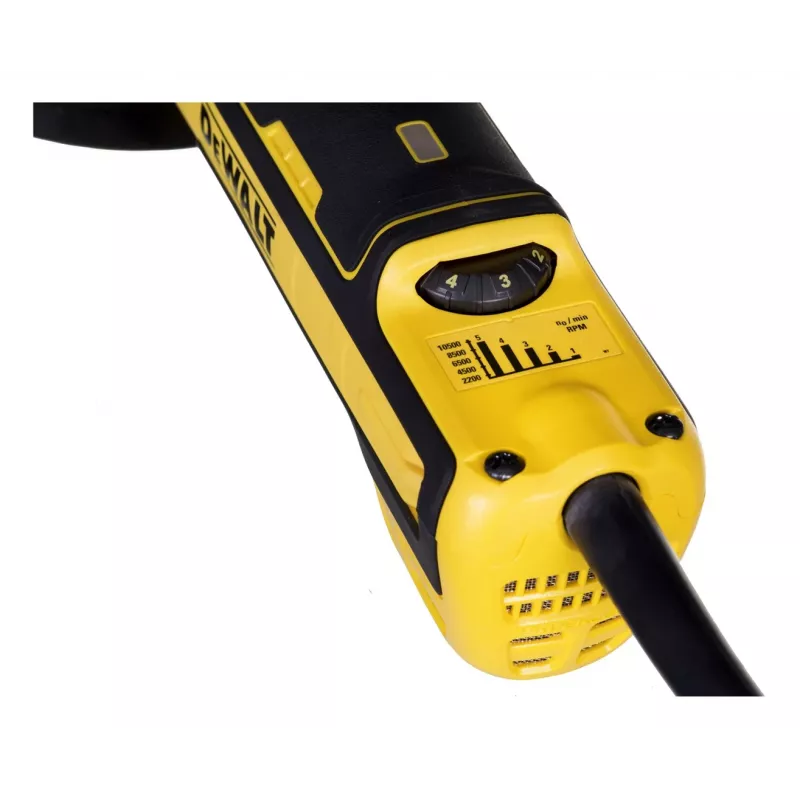 DeWALT DWE4357-QS juostinis šlifuoklis Diskinis šlifuoklis Juoda,Geltona 10500 RPM 1700 W