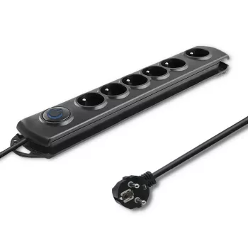 Qoltec 50112 apsauginis įtampos filtras 6 lizdai 230V 3m juodas