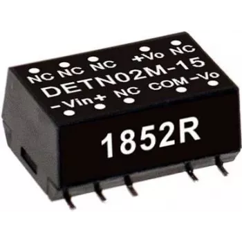 Maitinimo keitiklis/inverteris Mean Well DETN02M-05 – Įėjimas 10.8–13.2 V, Išėjimas 5 V, 2 W, RoHS, gylis 15.2 mm