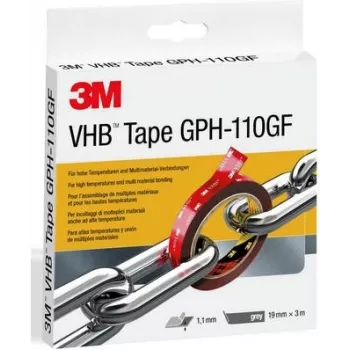 Lipni juosta 3M GPH-110F19-3, pilka, 3 m ilgio, 19 mm pločio, 1 ritinėlis