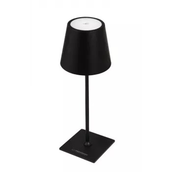 Stalinė LED lempa ESPERANZA ELD119K Juoda – 3W, 4000K, 200 lm, USB-C, 2400 mAh baterija, 400 mm aukštis