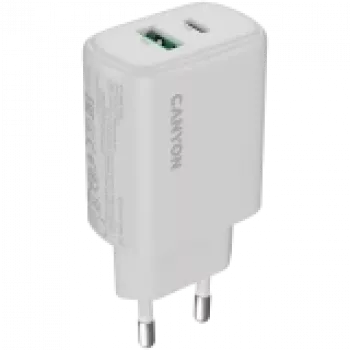 CANYON OnCharge 250 25W 1xPD 1xQC EU Baltas