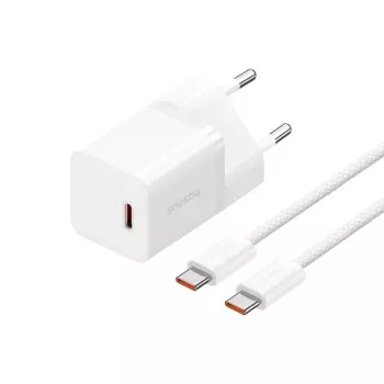 Baseus P10110902213-01 USB-C GaN5 mini 30W tinklo įkroviklis Baltas