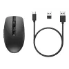 HP 710 belaidė įkraunama tyli pelė, ambidekstrinė, RF belaidė + Bluetooth, 3000 DPI, juoda