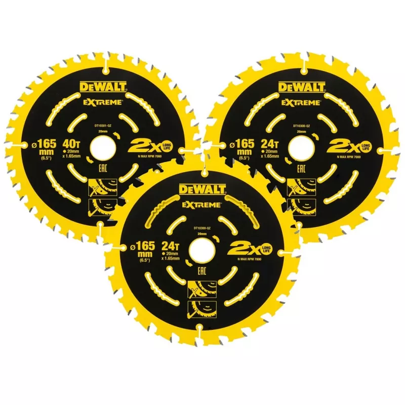 Pjūklo diskas medžiui DeWALT DT10397-QZ 3 vnt.