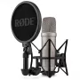 Studijinis kondensatorinis mikrofonas RØDE NT1-A 5th Gen — kardioidinis, XLR/USB, 24/32 bitų, iki 192 kHz, max SPL 142 dB, sidabrinis