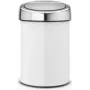 BRABANTIA Touch Bin 3 L White (36 44 88) – mažas bekontaktis šiukšlių kibiras