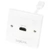LogiLink AH0014 HDMI sienos rozetė, 1 prievadas, balta