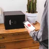 Laisvai pastatomas seifas Yale YSS/250/EB1 – elektroninė ir raktinė spyna, juodas, 250×300×350 mm