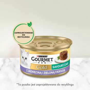 GOURMET GOLD - Sotus pyragas su ėriena ir šparaginėmis pupelėmis 85g