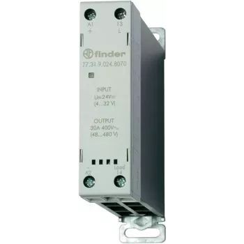 Finder elektroninė relė (SSR), serija 77, 77.31.9.024.8070, 1 normaliai atviras kontaktas, 30 A