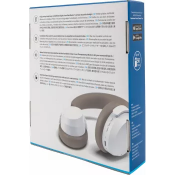 Ausinės Sennheiser ACCENTUM Wireless – Bluetooth 5.2 Class 1, 50 h veikimo laikas, 0,8 Ah baterija, baltos, apgaubiančios, įmontuotas mikrofonas