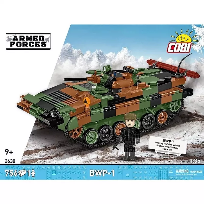 Konstruktorių rinkinys Cobi Armed Forces BWP-1 2630 – Lenkijos/Ukrainos amfibinis pėstininkų kovos mašinos modelis