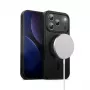 Telefono dėklas Crong MagSafe, skirtas iPhone 17 Pro — hibridinis juodas