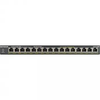 NETGEAR GS316P nevaldomas Gigabit Ethernet (10/100/1000) su PoE, juodas