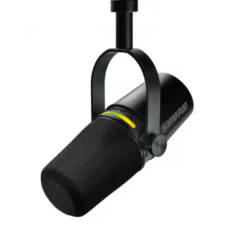 Shure MV7+-K-BNDL – lektoriaus/vokalinis mikrofonas su XLR/USB-C jungtimi, juodas + stalinis stovas GATOR