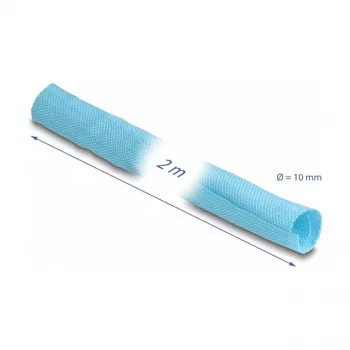 DeLOCK Woven Sleeve savaime užsifiksuojanti karščiui atspari 2 m x 10 mm mėlyna