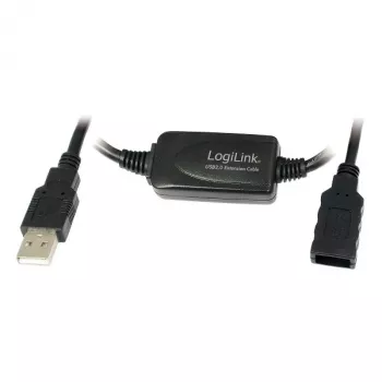 LogiLink UA0143 USB 2.0 kabelis USB-A kištukas į lizdą 10 m juodas