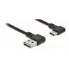 USB kabelis DeLOCK EASY-USB 2.0 Type-A vyriškas į Type-C vyrišką 0,5 m juodas