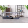 Vidaus triušių narvas ZOLUX Neolife Connect 101,5×54×51 cm, metalinis rėmas, plastikinis padėklas, pilka