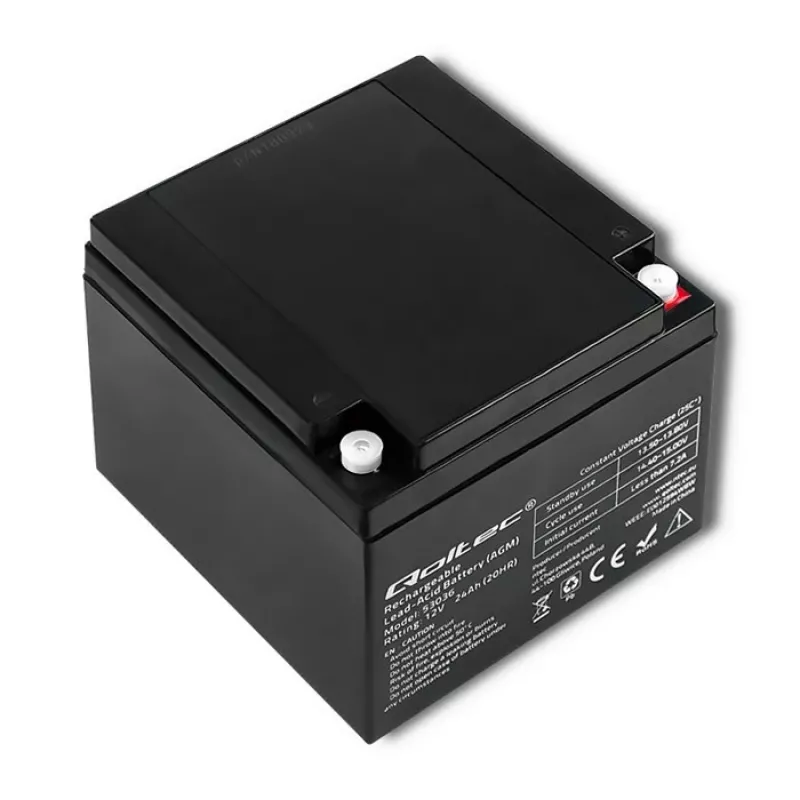Qoltec 53036 AGM baterija | 12V | 24Ah | max 360A