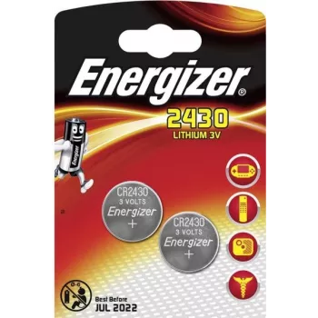 Energizer CR2430 ličio baterija monetos tipo, lizdinė pakuotė (637991)