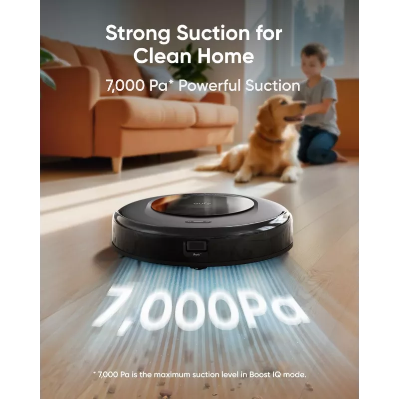 Anker Eufy Omni C20 | Robot dulkių siurblys su viskas viename stotele | Šlapias ir sausas valymas | 7000 Pa | Pilka