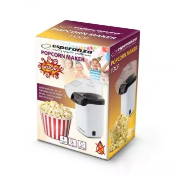Spragintų kukurūzų aparatas Esperanza EKP005W juodas baltas, 0.27 l, 1200 W, karšto oro