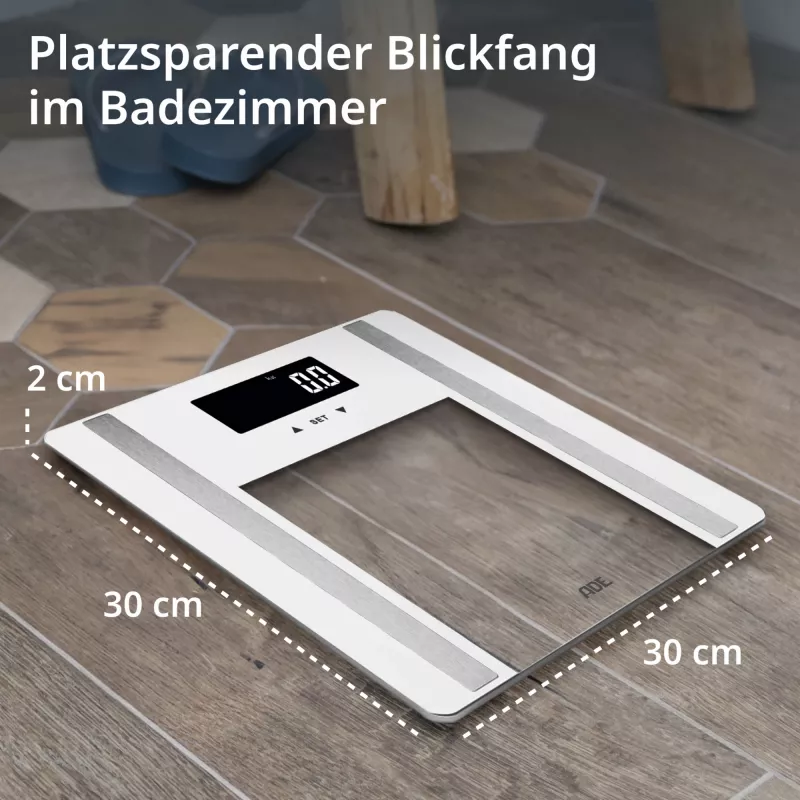 Kūno analizės svarstyklės ADE BA2300-2 su Bluetooth ir kūno riebalų matavimu
