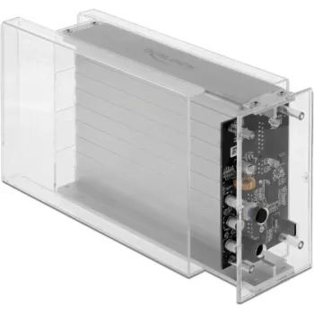 Dėklas HDD/SSD DeLOCK 42624 Skaidrus 2.5/3.5 colio