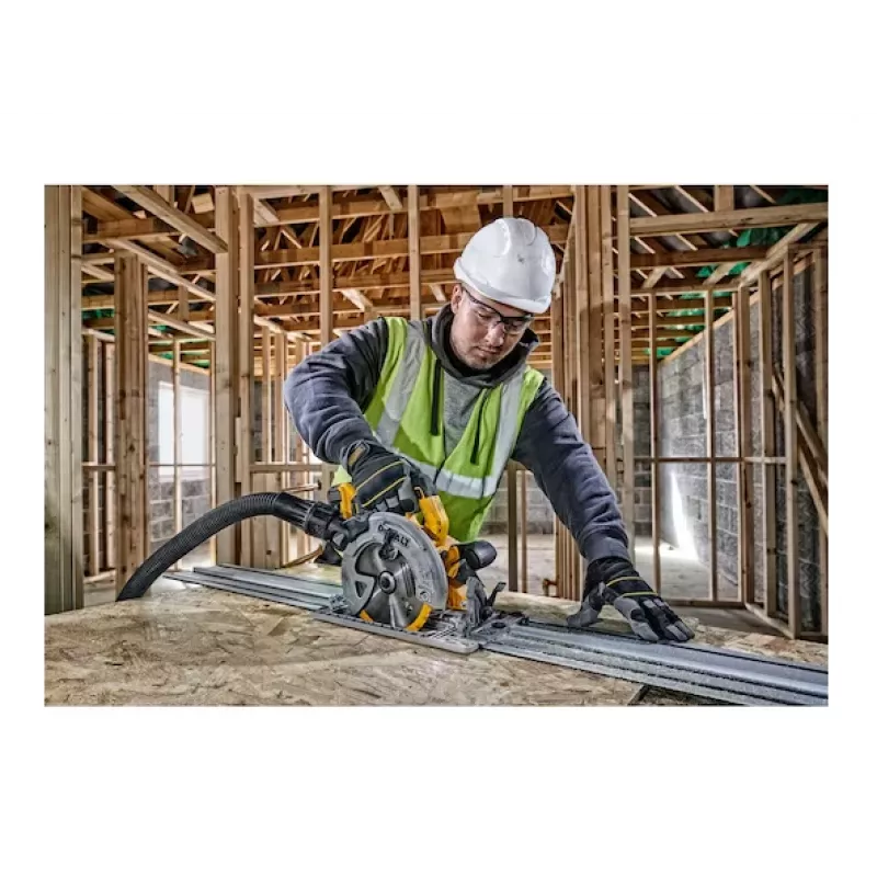 DEWALT 18V XR bešepetėlis 184 mm diskinis pjūklas su bėgių sistema