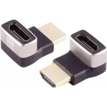 S/CONN 10-01051 HDMI-A lyties keitiklis juodas sidabrinis auksuotas