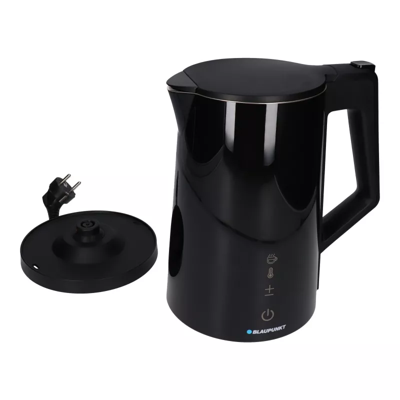 Elektrinis virdulys BLAUPUNKT EKD601, 1,7 L, 2200 W, reguliuojama 40–100 °C, juodas, nerūdijantis plienas